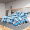Vidaxl Bedding Set, Blue-Grey, 260X240 Cm, Cotton