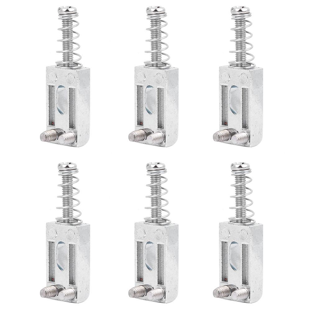 6 stk Enkel låsing Metall Tremolo Bro Saler med Skruefjær for Elektrisk Gitar(Sølv)