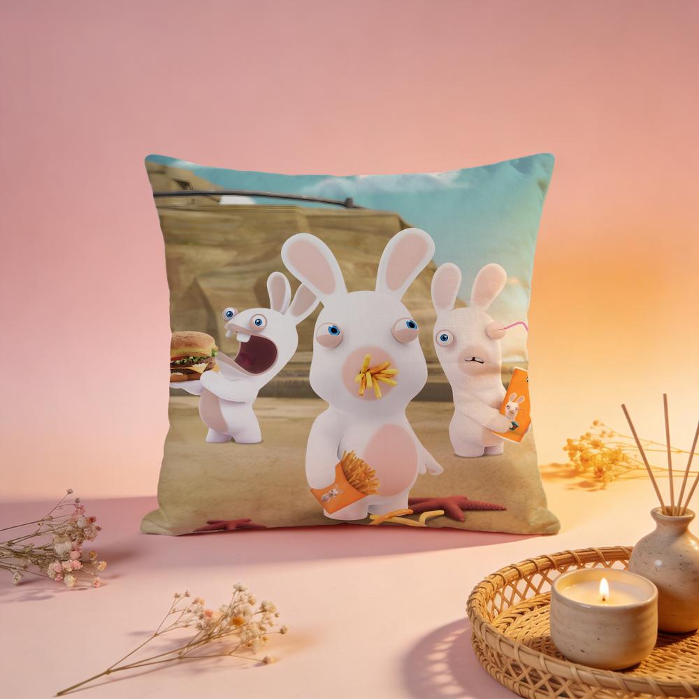 Popular RRabbids Invasionable Cushion Cover Comfortable Durable Pillow Cover MultiScene for Home Office Car Sofa
