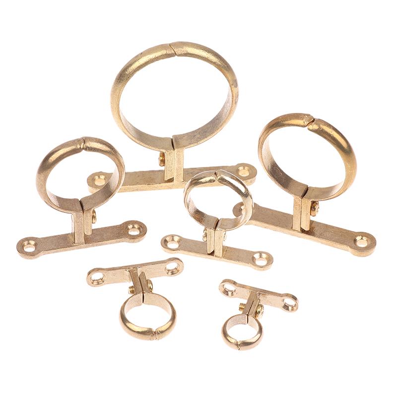 Passend für 15 22 28 35 42 54 mm Außendurchmesser Messingrohrschelle Wandmontierte Rohrunterstützung Halterung Schelle Unterstützung Feste Sanitärinstallation Wasser mit Basis