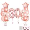 25pcs Rose Gold Mixed Balloons 10 15 16 18 20 21 25 30 35 40 50th Birthday Party Decorations Woman Birthday Anniversary Decor 5