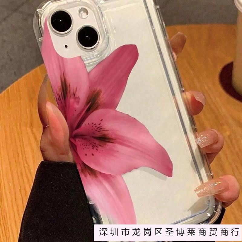 Half Flower for Apple 16 Mobile Phone Case iPhone15promax Transparent 14/13/12 Airbag 11 Europe and America Explosion