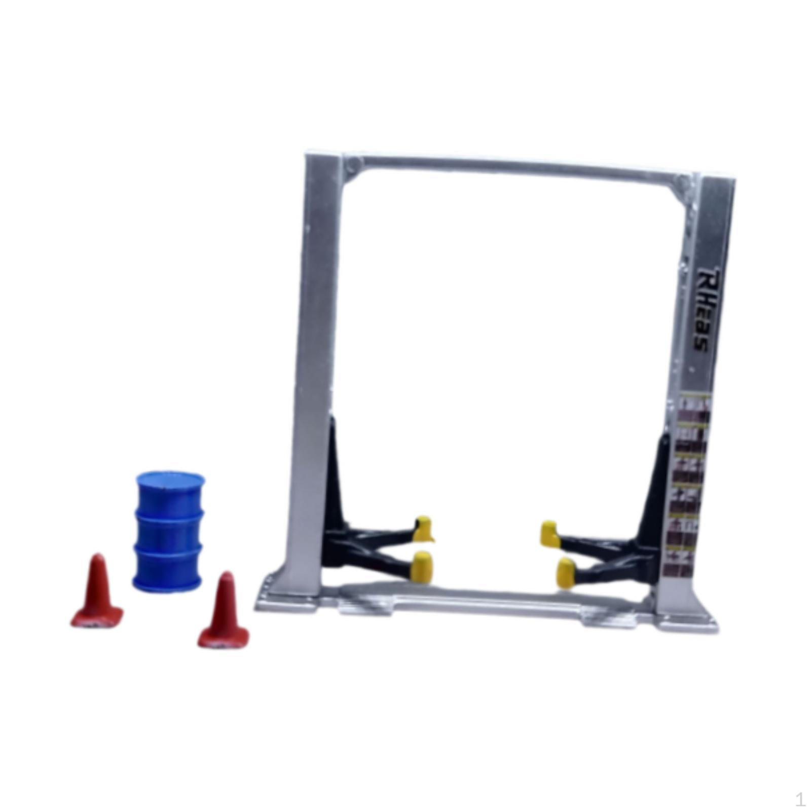 

Модель автомобільного гаража в масштабі 1/64 з підйомником, бочкою з маслом та елементами ремонтної рами Argent Lift