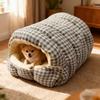 Căsuță Paturi Animale de Companie Pluș Moale Închisă Lavabilă Pat Animale de Companie Fund Îngroșat Termic Cald Confortabil Cuib Animale de Companie Pentru Câini Mici Medii Pisici