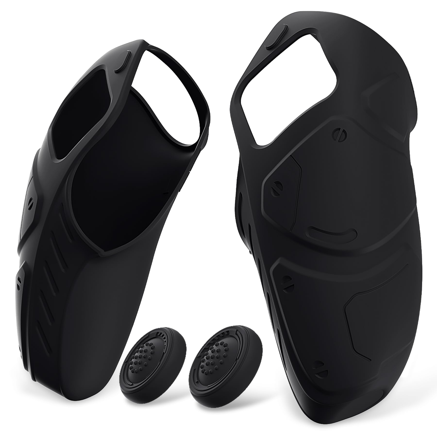 

PlayVital PS5 Controller Ergonomic Soft Controller Silicone Grip Case with Thumbstick Compatible with PS5 Controller Charging Stand Edition Cover, чорний