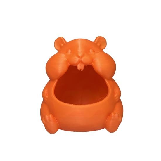 Hamster Bowl Ornament Cute Hamster Shape Large Capacity Storage Box Home Furnishings for Candy Snacks Jewelry оранжевый