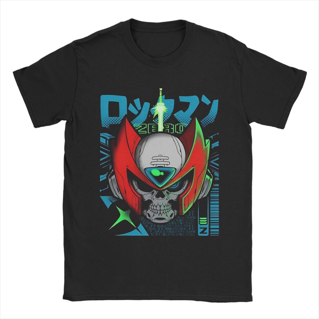 Streetwear Megaman X Zero Art T-Shirt For Men Women O-neck Short Sleeve Tops Shirts  Cotton Summer Clothing
