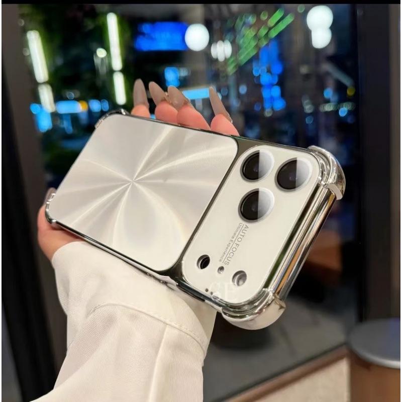 Aurora Electroplated CD Pattern iPhone 17 Pro Max Case with Drop-Proof Four Corners | Apple Protective Case for iPhone Models 14-16