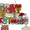 Christmas Wood Hanging Sign ,Xmas Welcome Door Decor Atmosphere Decoration for Wall