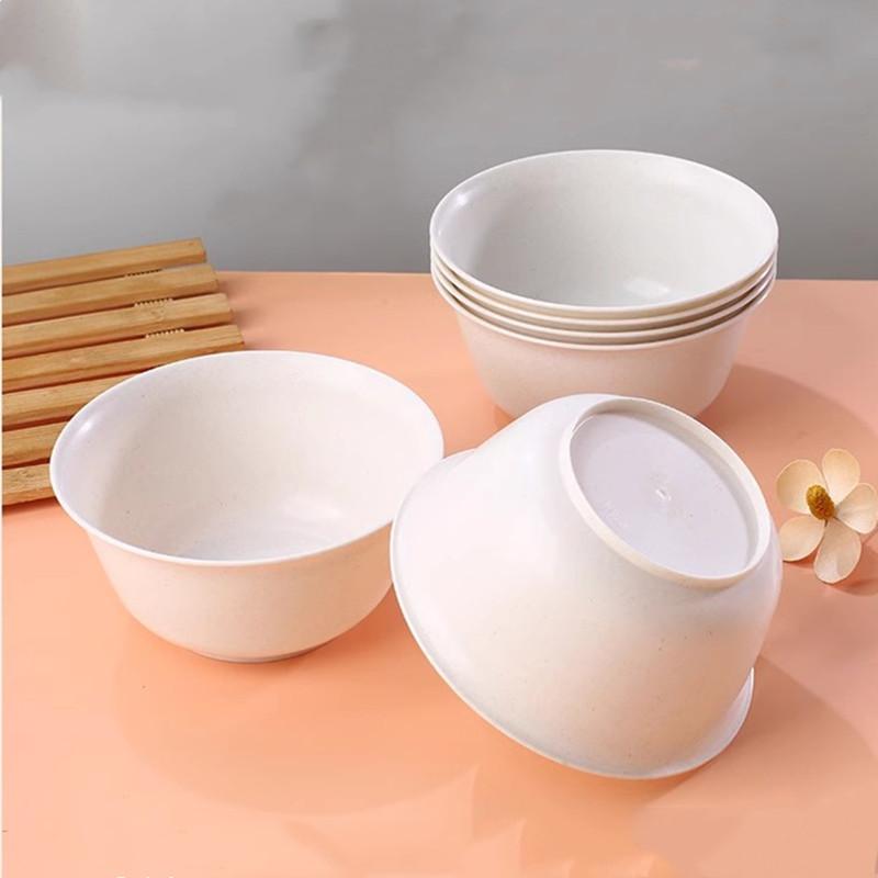 20pcs Disposable Bowl Food Grade Thickened High Temperature Rice Bowl Household High Quality Noodle Bowl Rice Husk Tableware