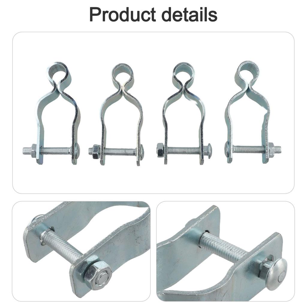 1-3 8 Size Chain Link Fence Hinges Effortless Gate Installation Hinge Installation Package Hot Dipped Galvanized Steel