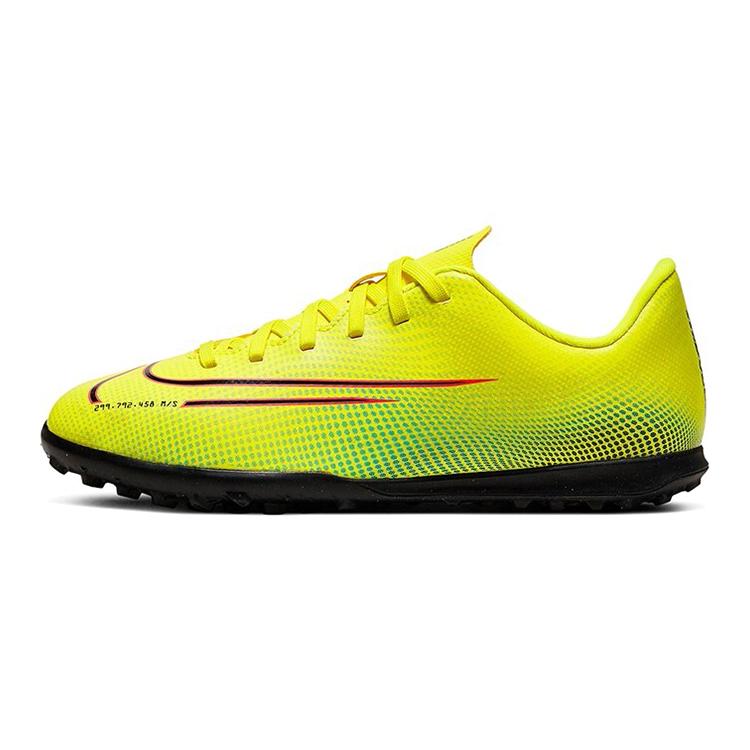 

Nike Jr Vapor 13 Assassin 13 Club MDS Slip Resistant Abrasion Resistant Low top Kids Soccer Shoes Neon Green Orange CJ1179-703 34