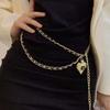 Small Fragrance Chain Love Waist Chain Women's Decoration Fashion Temperament Waist Rope Retro Peach Heart Belly Navel Belt Accessories