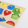 1 STÜCK Geometrische Form Holzpuzzle für Kinder Dreidimensionales Handgreifbrett Kinder Frühes Lernspielzeug