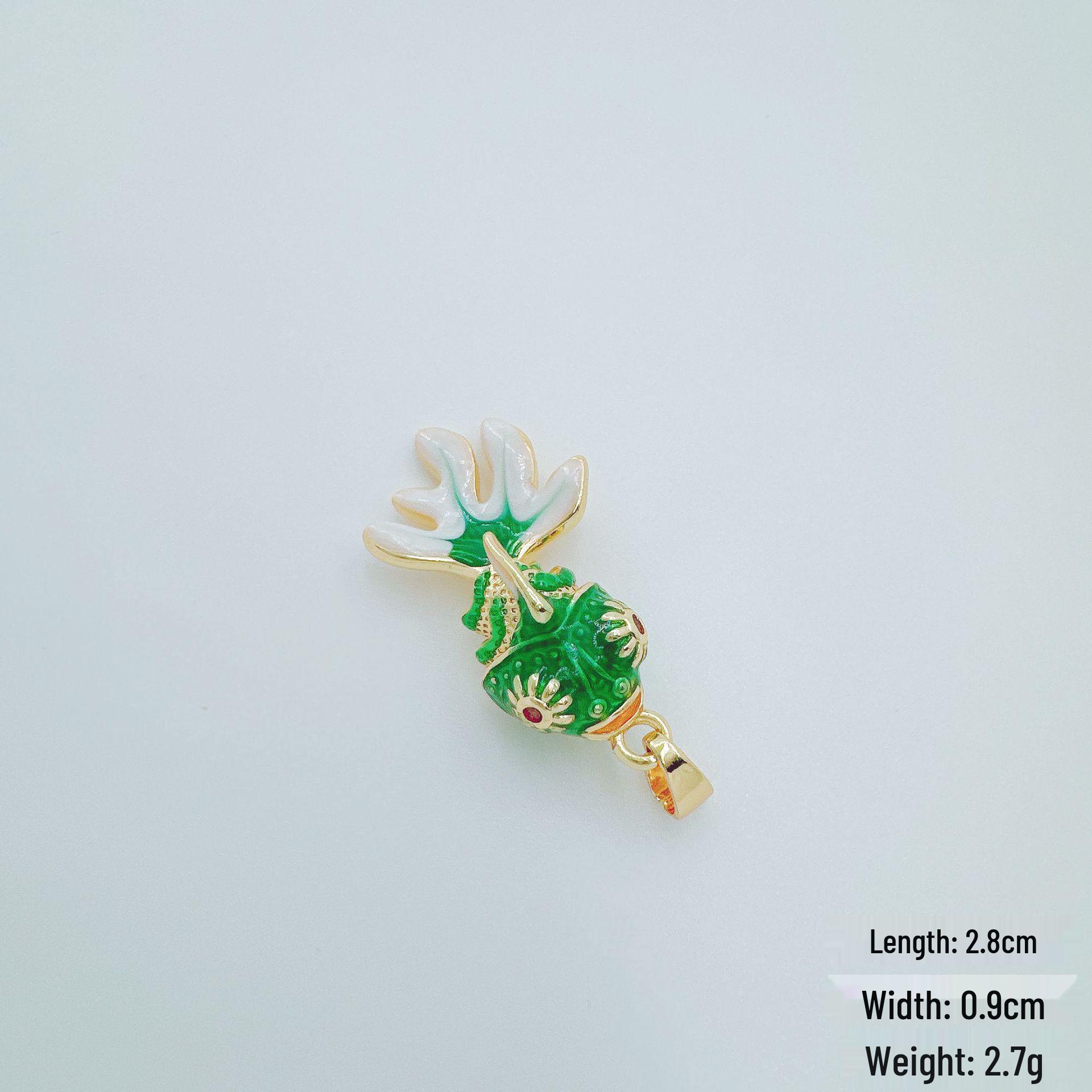 European & American Style 18K Gold-Plated Colorful Goldfish DIY Pendant Accessory