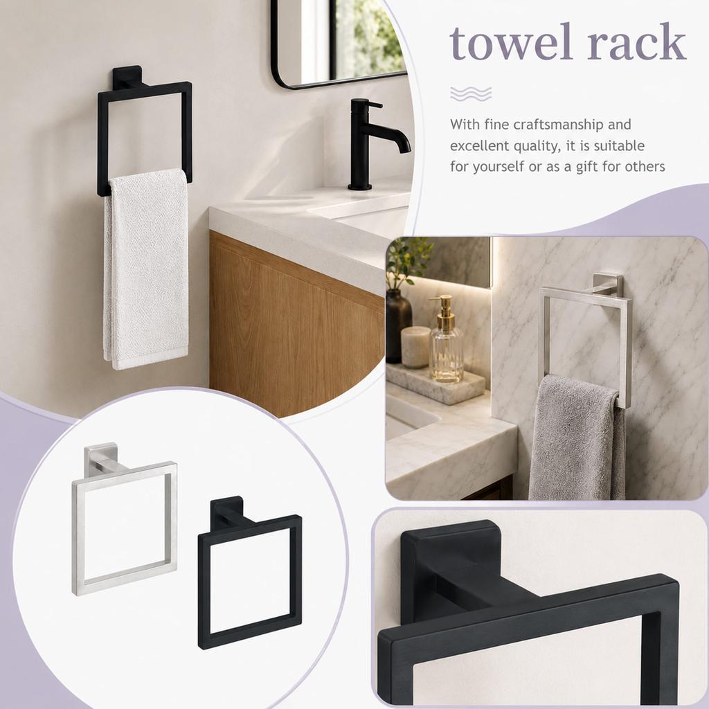 Bathroom Wall Mounted for Hand Towels and Washcloths