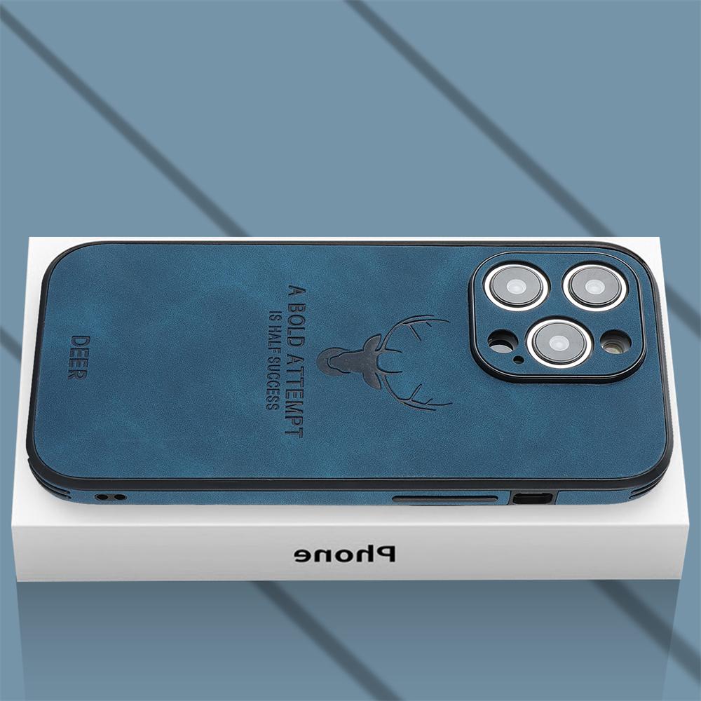 

Luxury Deer Business Leather for Magsafe Magnetic Case For iPhone 17 Air 16 15 14 13 12 11 Pro Max Plus Wireless Charge Cover For iPhone 14Pro Max