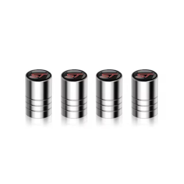ZKBGQ1 4Pcs/set High Quality Car Valve Caps Stem Case Covers For ST Line Accessories Wheel Valve Dust Caps Tyre Rim Stem Cover For Ford