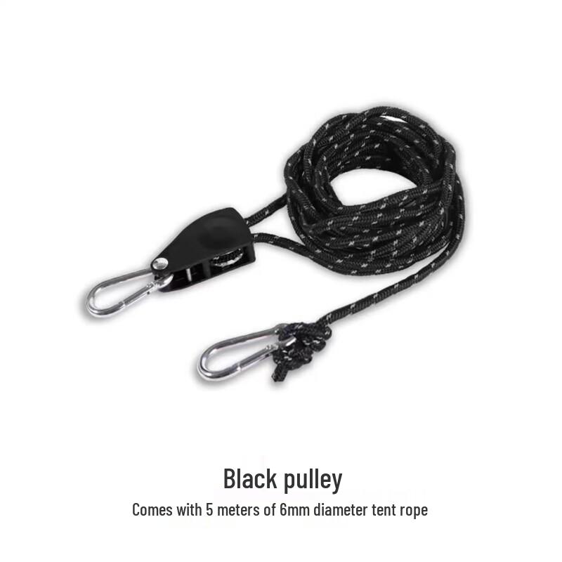 Outdoor Camping Tent Rope Tightener with Metal Pulley