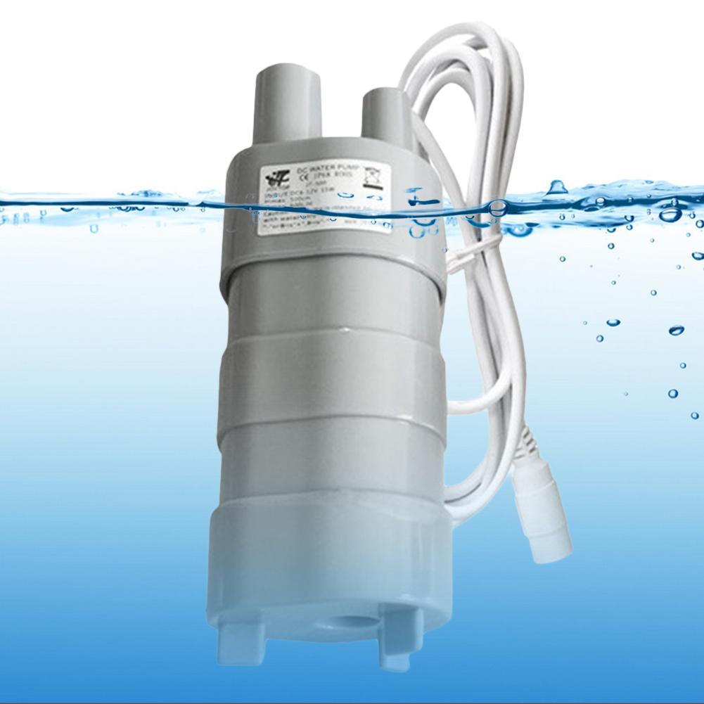 15W DC 12V Straight Pump 5m/16.4ft Submersible High Flow Pump Brushless Motor Wear-resistant Ceramic Shaft for Caravan Camper