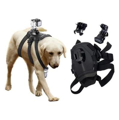 Coleira para cães Gopro, suporte para coleira para cães Gopro macio e ajustável para cães grandes, médios e pequenos, pode ser usado no peito e nas costas