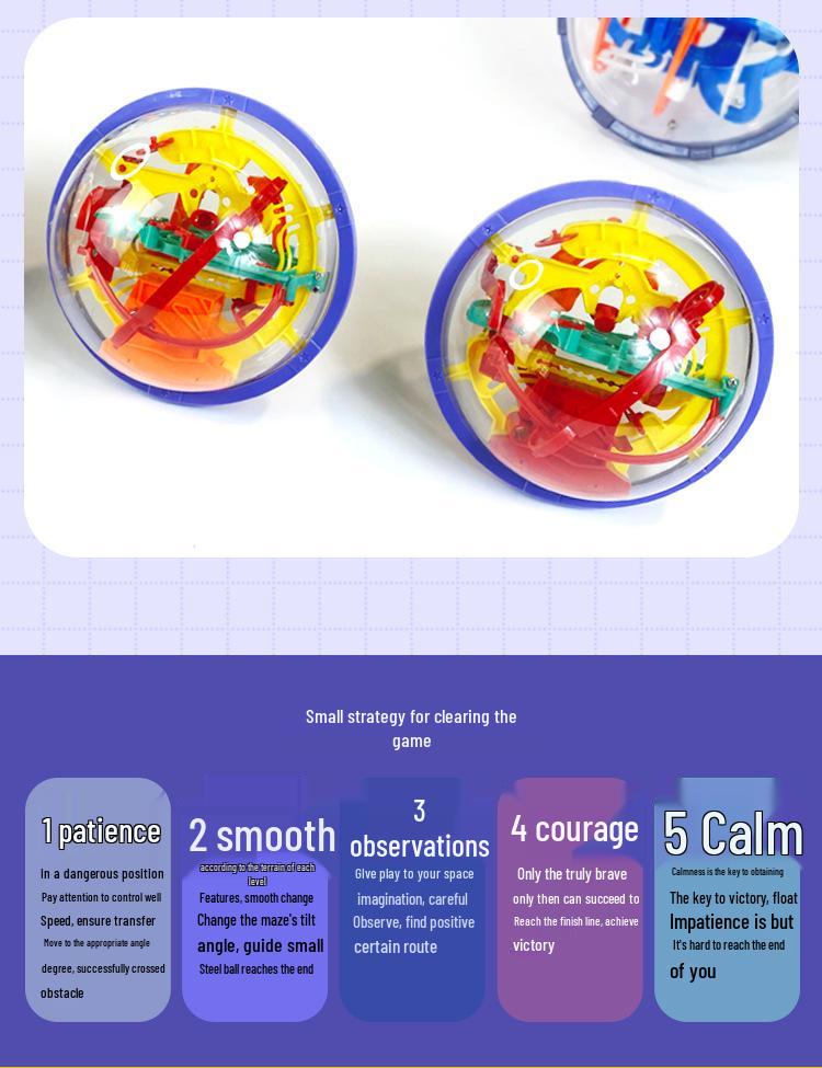 3D Weltraum Labyrinth Kugel Herausforderung: Konzentrations- & räumliches Logik-Trainingsspielzeug für Kinder