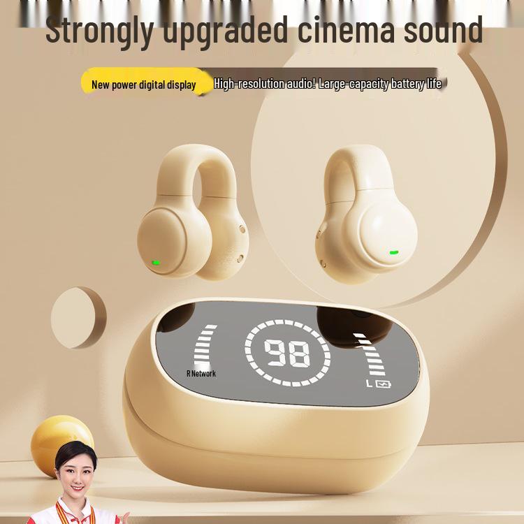In-Ear Bone Conduction Wireless Bluetooth Headphones 2025 - Ear Clip Style for Men & Women, Sport & Genuine Use