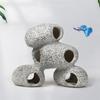 Aquarium Rock Cave Fish Tank Pond Hideaway for Shrimp Cichlid Hiding Breeding Spawning Hideout Decor Fish Tank Stone Ornament