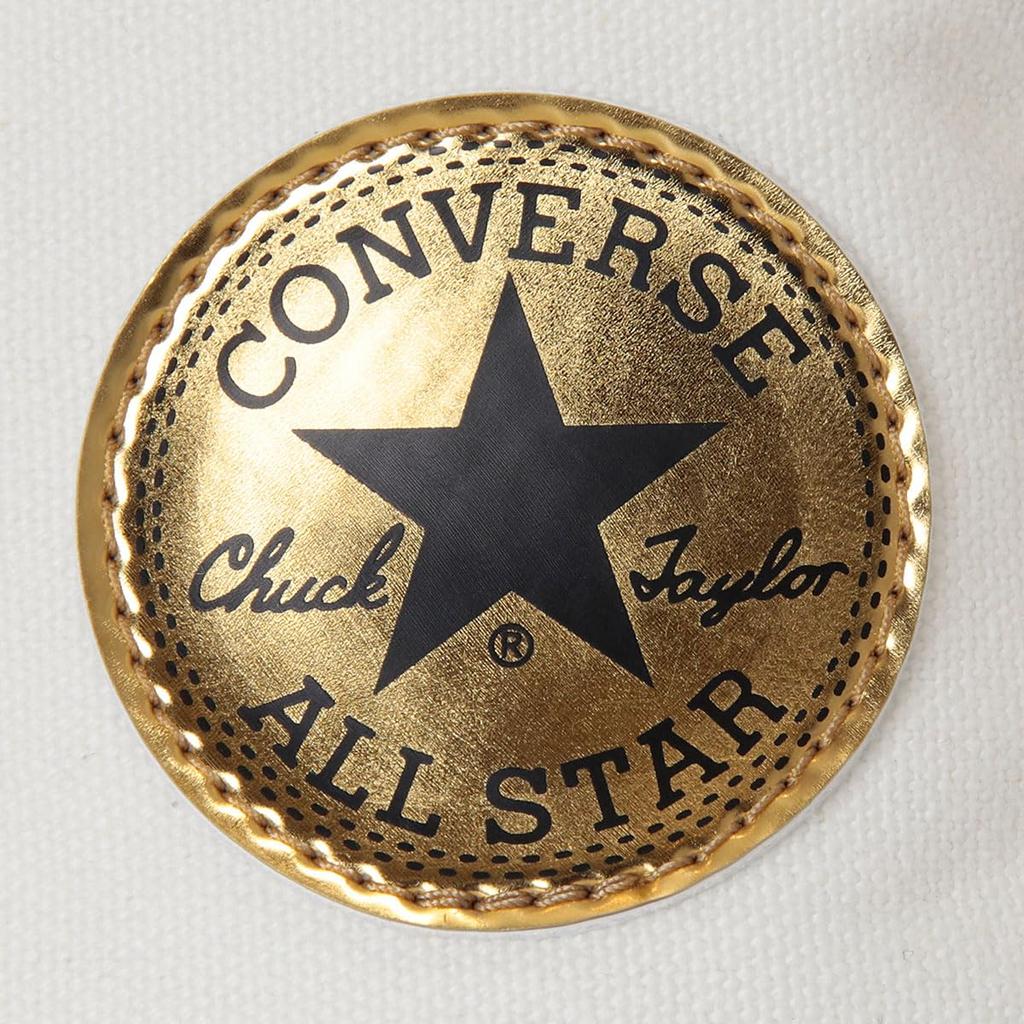 Converse All Star Gold Patch Hi Size Cm Sneakers, White/Gold, 23.5
