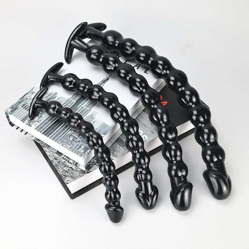 40cm Glass Dildo Artificial Penis Dick Crystal Anal Bead Butt Plug Prostate Massage Masturbate Sex Toy For Adult Women