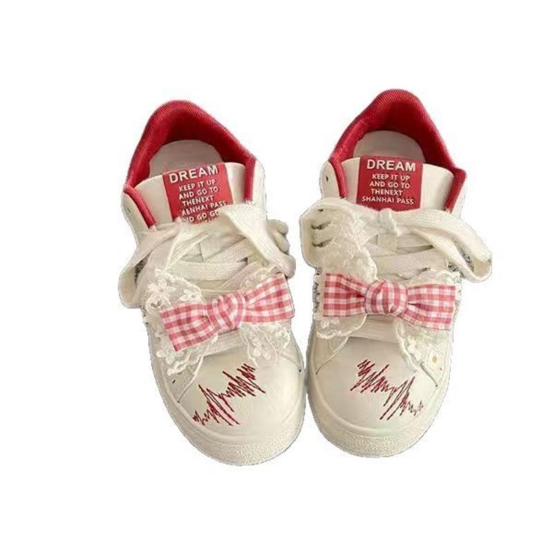 Dopamine graffiti white shoes women's spring and autumn new versatile and versatile casual board shoes tide