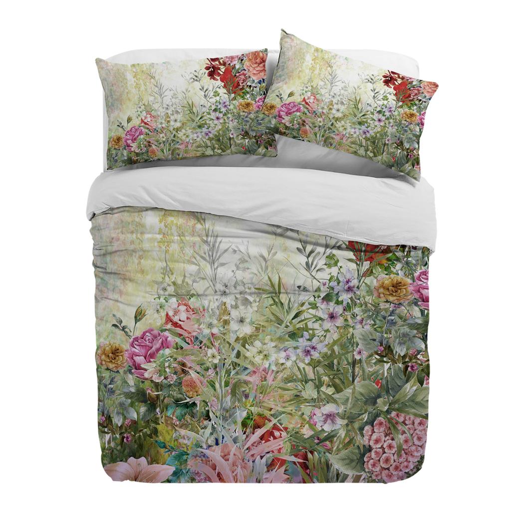 Rose Flower Abstract Duvet Cover With Pillow Case Custom 3pcs Bedding Set Quilt Cover Double Bed Home Textile