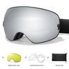SKI Goggles Anti-Fog Snowboard UV400 Outdoor Sports Snowmobile Ski Mask Men Women Glasses with Replacement Lens Free Gifts