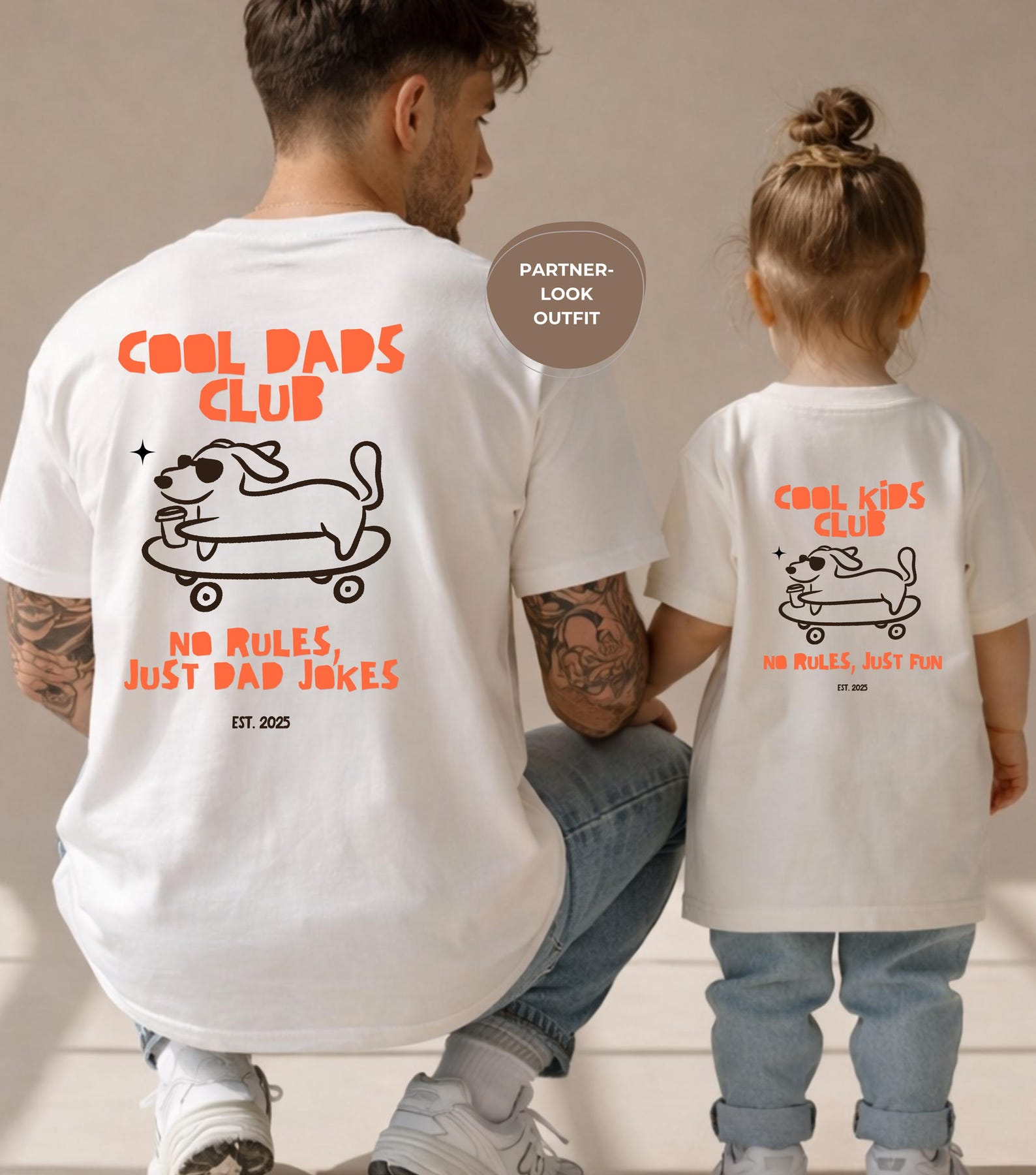 Dad and Kid Matching T-Shirt - Cool Dads Club - Personalized T-Shirt - Gift for Dad S