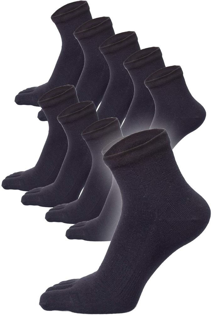 Authentic Made In 20 Hours of and Business Sizes Black Five-Toe Socks, Japan, Wear, Odor-Resistant, Antibacterial, Breathable, Sweat-Wicking, Men's