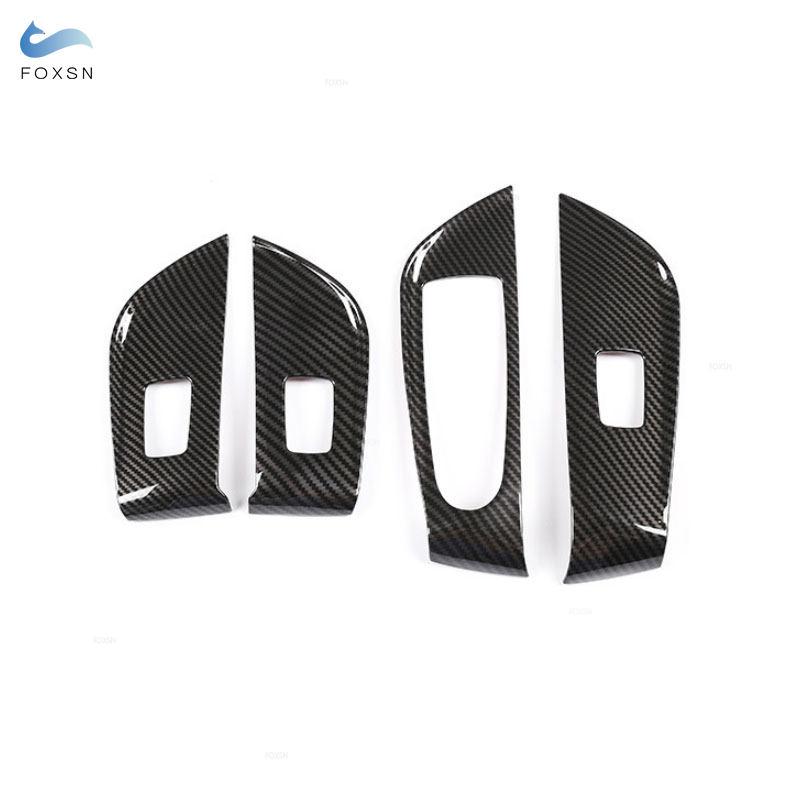 Car Accessories Carbon Fiber Style Interior Door Window Switch Frame Cover Trim For Mercedes Benz E Class W213 2016 - 2022