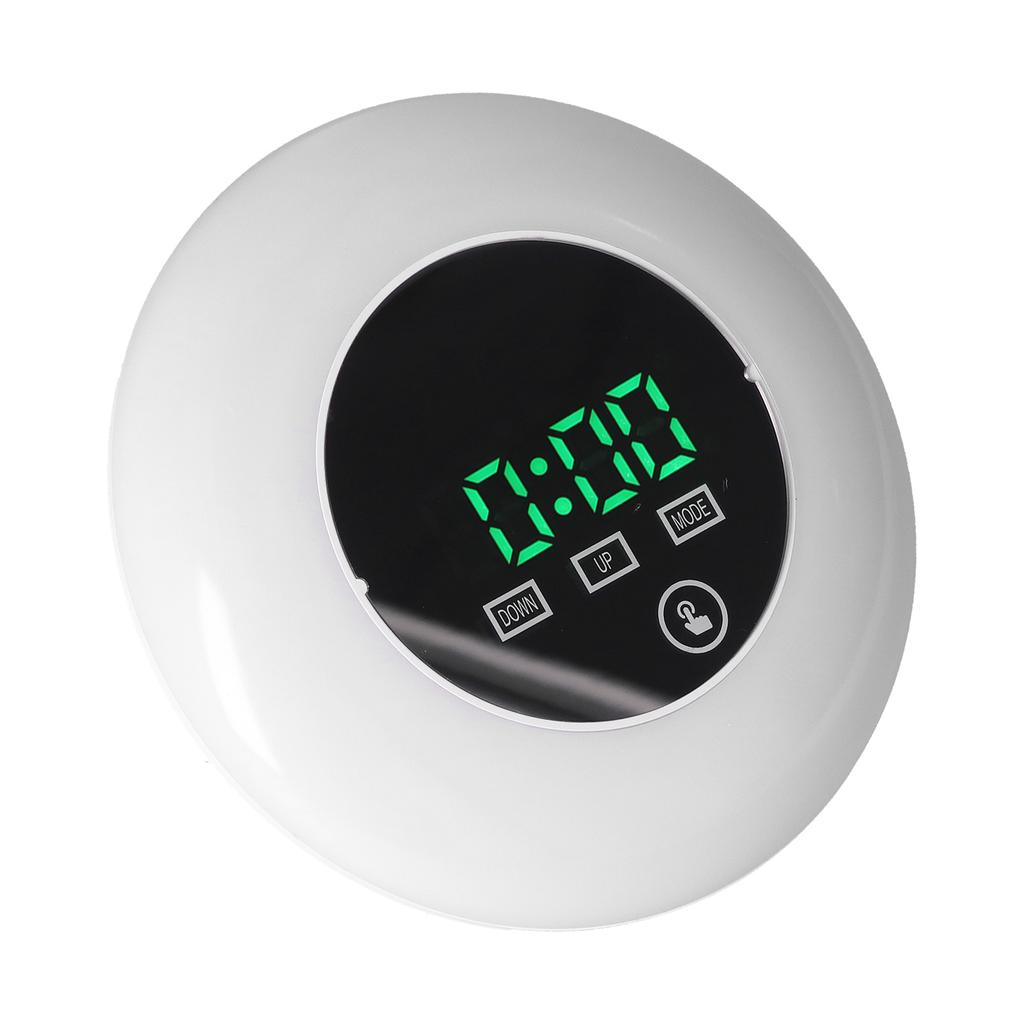 LED Digital Alarm Clock Mirror Clock Thermometer Clock 7 Color Electronic Clock for Bedroom Office