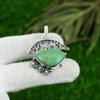 Chrysoprase Stone 925 Silver Bezel Anniversary Sister Trendy New Pendant Jewelry