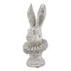 Hill Interiors Stone Effect Ruffle Hare Ornament