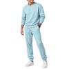 Men's Fall Winter Crewneck Sweatshirt and Sweatpants Set Color Athletic Tracksuit for Gym and Casual Wear