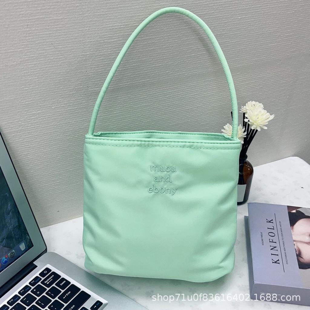 Niche Design Women'S Bag Fashion Commuter Embroidered Handbag Shoulder Nylon Bag