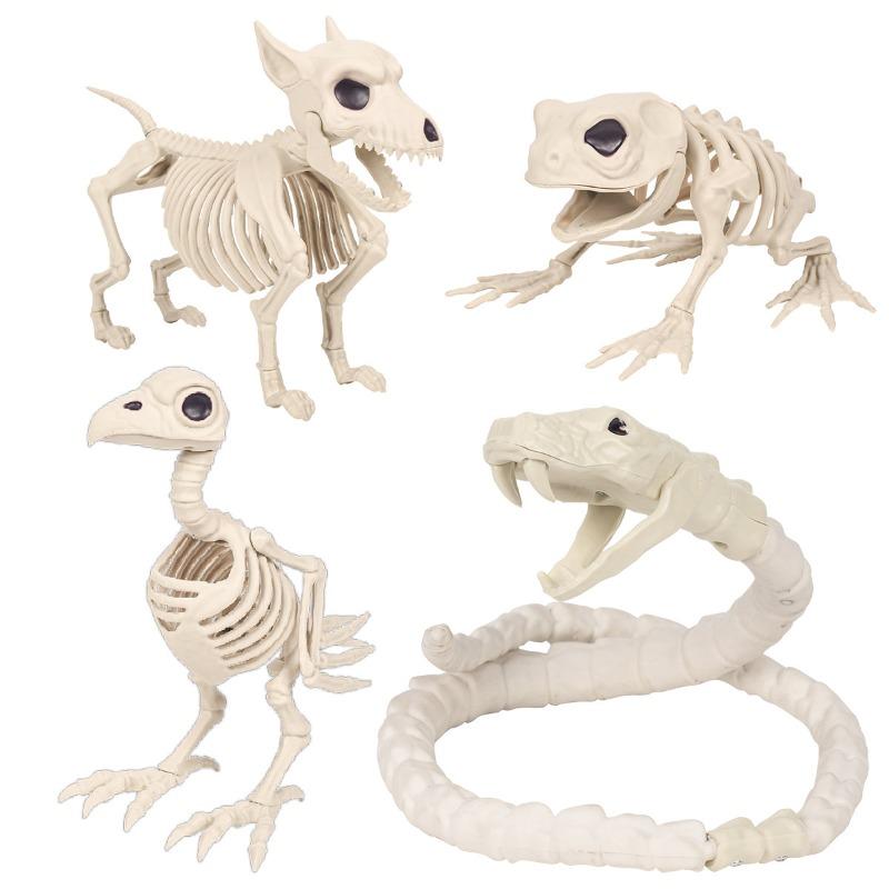 Dekoracje Sceniczne na Halloween Zwierzęca Czaszka Szkielet Ozdoba Symulacja Plastikowa Wrona Mysz Skorpion Dekoracyjne Rekwizyty