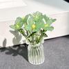 Glass Flower Decor Handmade Glass Flowers Hand-blown Glass Flower Bouquet with Vase Mini Floral Decoration for Home Room