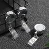 1pc Office Supplies Stationery Anti-Lost Clip Metal Key Ring Lanyards Retractable Badge Holder