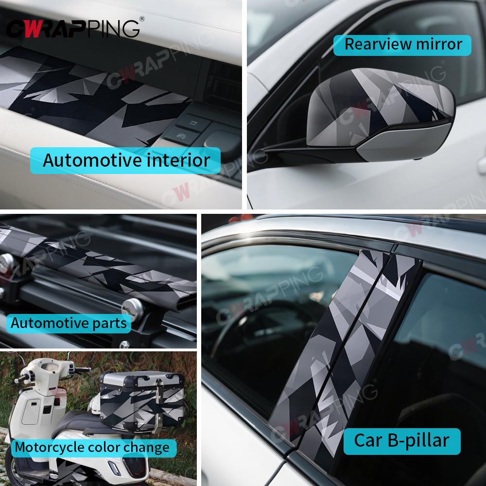 Camouflage Vinyl Wrap Films Car Sticker Bubble Free Foil Gun Sticker Self-adhesive Car Camo Woodland Natural Decal Decoration