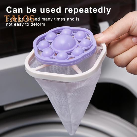 6Pcs Floating Hair Filter Washing Machine Reusable Lint Trap Hair Catcher Hair Remover Laundry Tool for Washing Machine