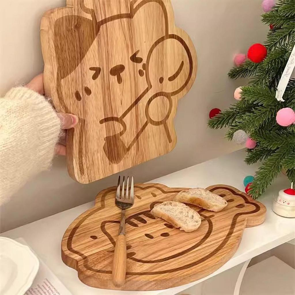 Wooden Cutting Board Cheese Serving Platter Countertop Kitchen Baking Utensil Chopping Board for Bread Vegetables Meats Fruits