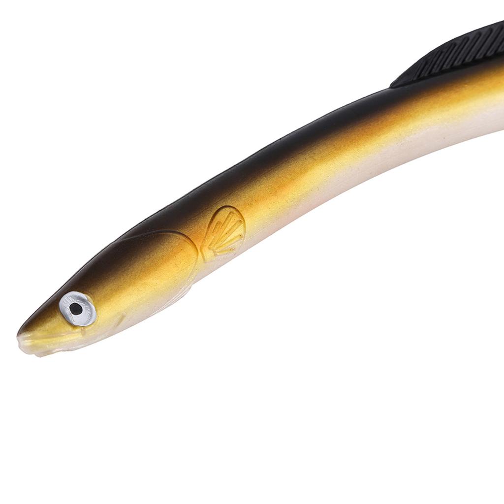 1PC Big Soft Eel shaped PVC Fishing Simulation Artificial Swimming Bait