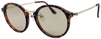 Az Polarized Light Cut Plastic Metal Combination Type Sunglasses Brown Brown Polarized Lens [FaceTrick Label] Lens/UV Protection/Blue Demi/Gold