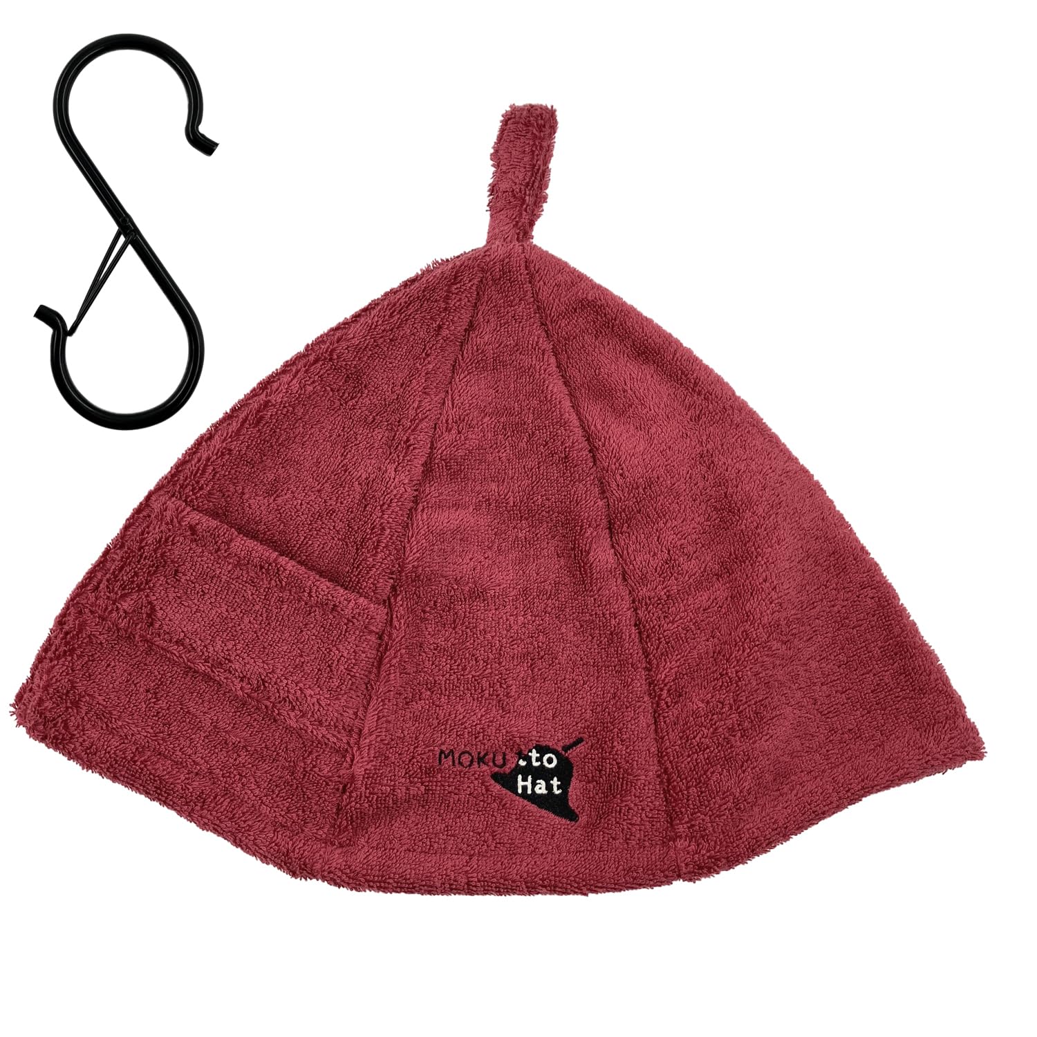 

Simple Fresh Cotton Towel Sauna Hat Highly for Men with Key Deep Hair Sauna Cap 100% (Red) - Absorbent, & Women, Pocket, Washable, Fit, Protection,